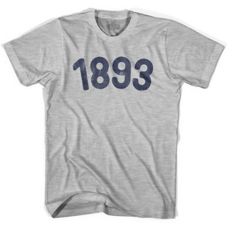 1893 Year Celebration Adult Cotton T-shirt - Grey Heather