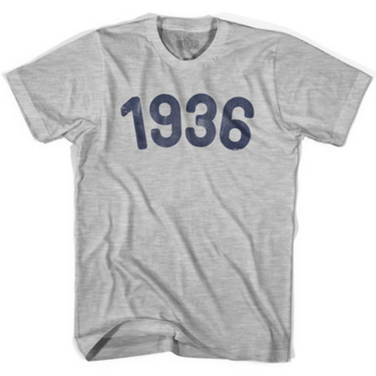 1936 Year Celebration Youth Cotton T-shirt - Grey Heather