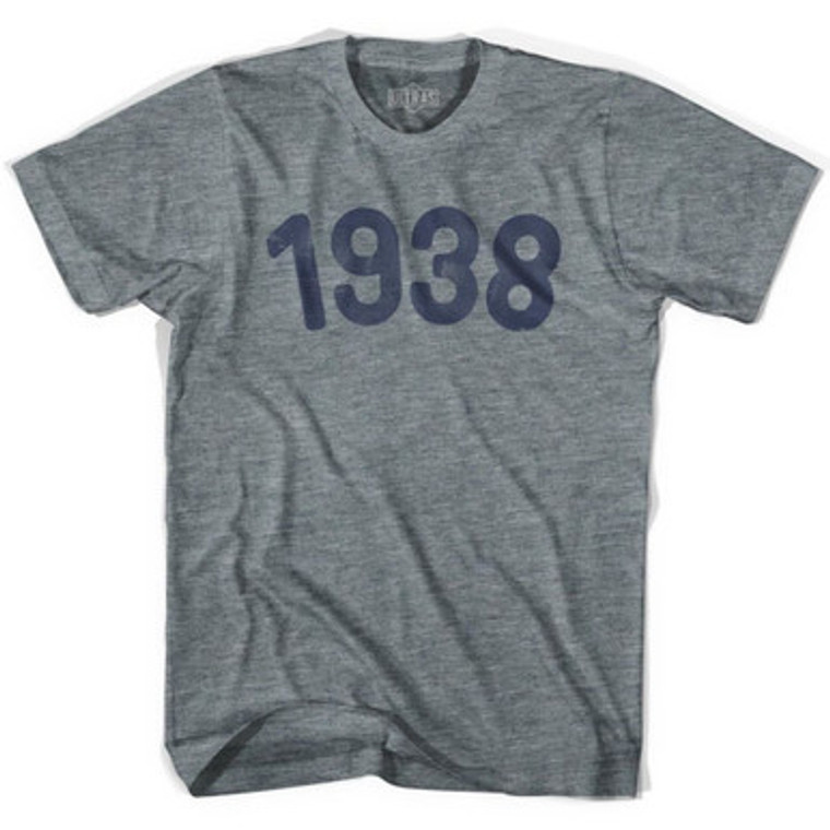 1938 Year Celebration Adult Tri-Blend T-shirt - Athletic Grey