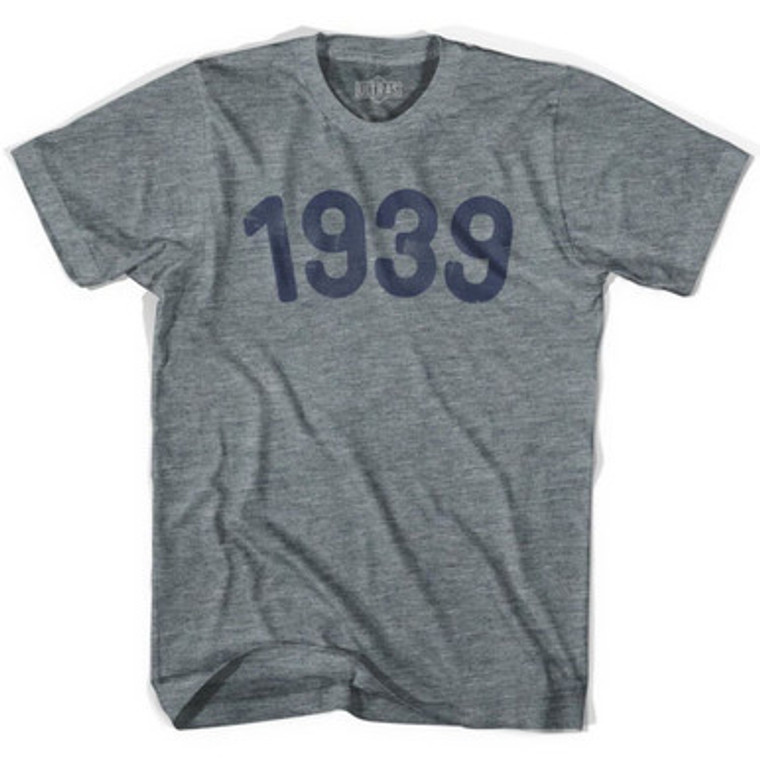 1939 Year Celebration Adult Tri-Blend T-shirt - Athletic Grey