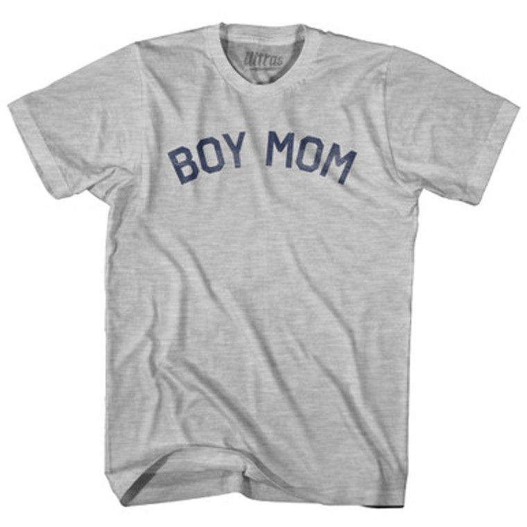 Boy Mom Youth Cotton T-Shirt - Grey Heather