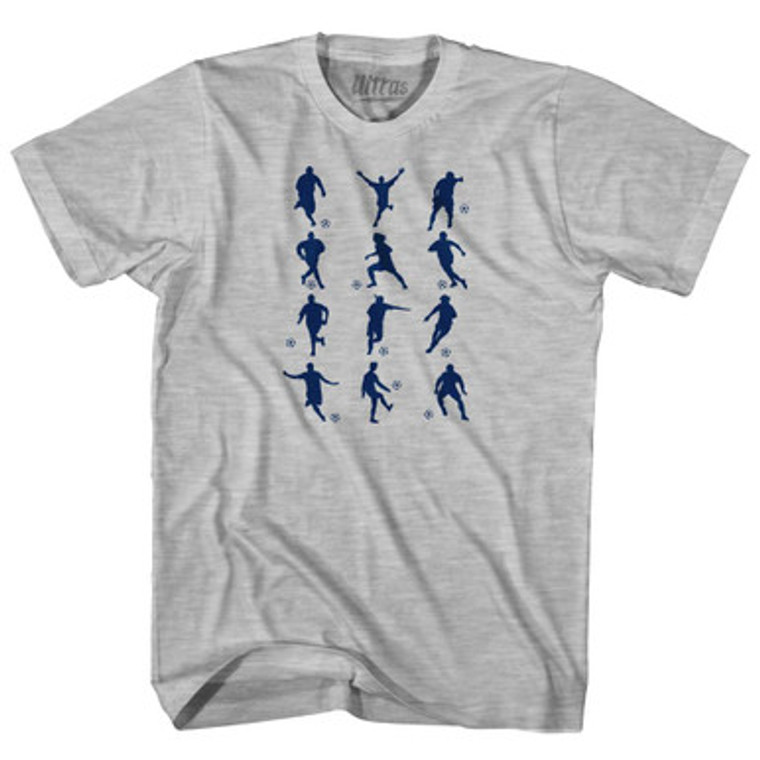 Soccer Players Figures Youth Cotton T-Shirt - Grey Heather