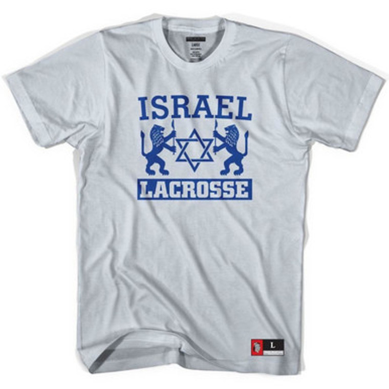 Israel Crest Lacrosse T-shirt - Cool Grey