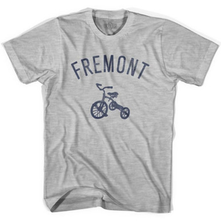 Fremont City Tricycle Womens Cotton T-shirt - Grey Heather