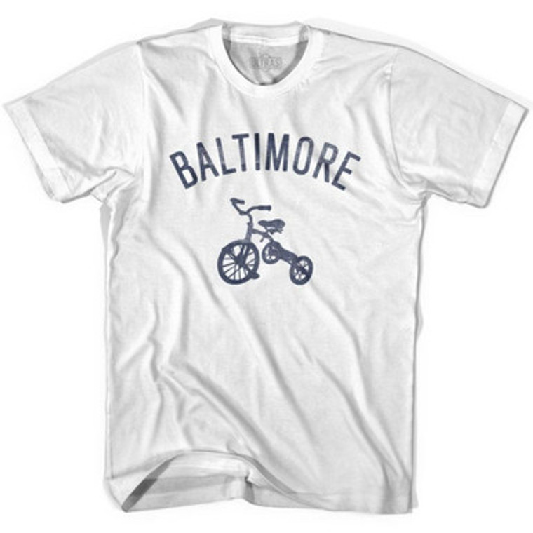 Baltimore Tricycle Womens Cotton T-shirt - White