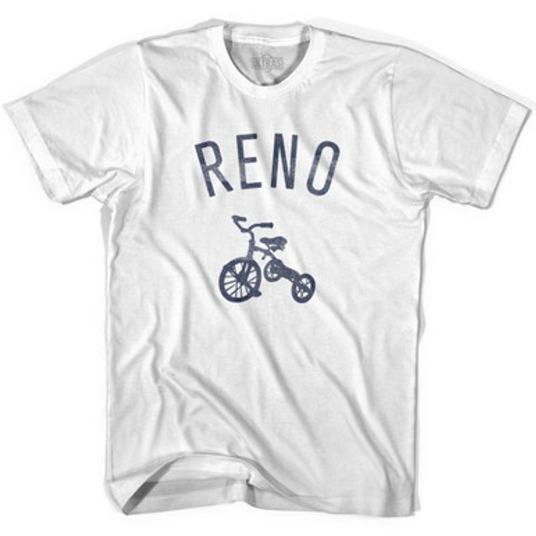 Reno City Tricycle Womens Cotton T-shirt - White