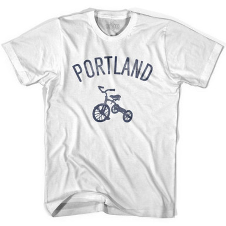 Portland City Tricycle Youth Cotton T-shirt - White