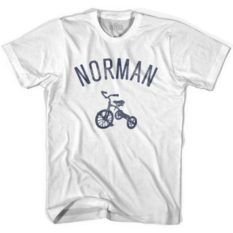 Norman City Tricycle Youth Cotton T-shirt - White