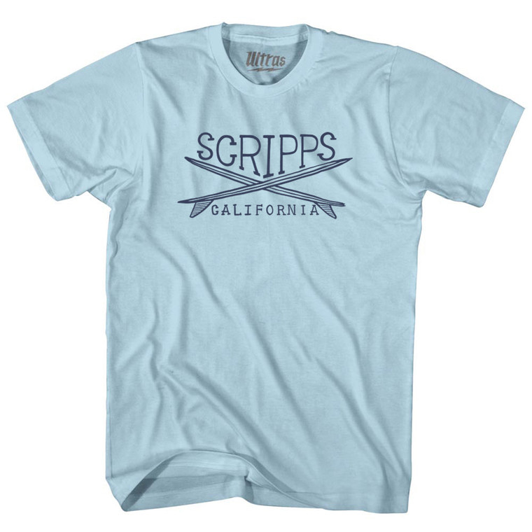 Scripps Surf Adult Cotton T-shirt - Light Blue
