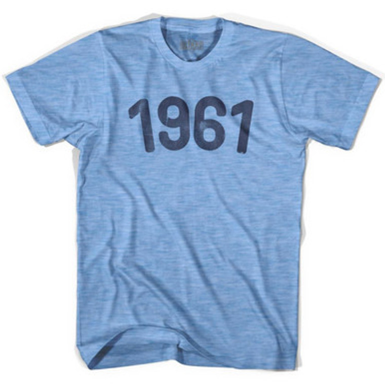 1961 Year Celebration Adult Tri-Blend T-shirt - Athletic Blue