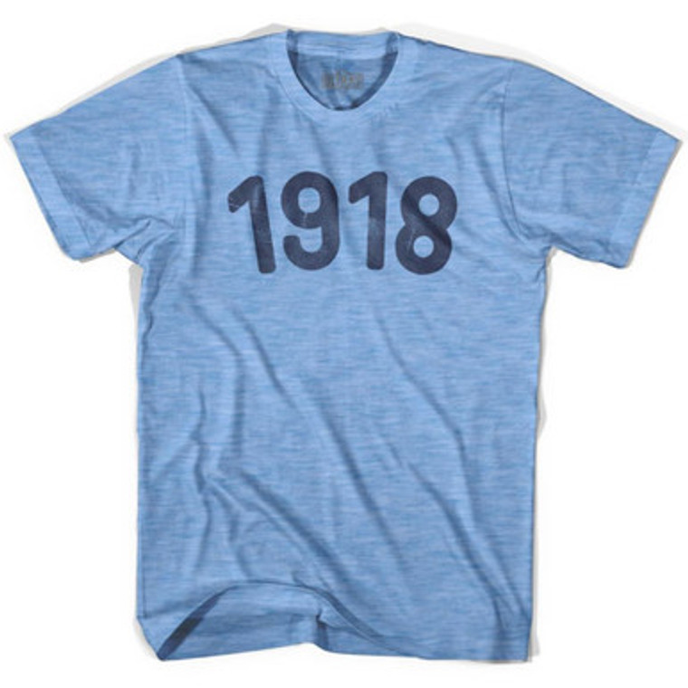 1918 Year Celebration Adult Tri-Blend T-shirt - Athletic Blue