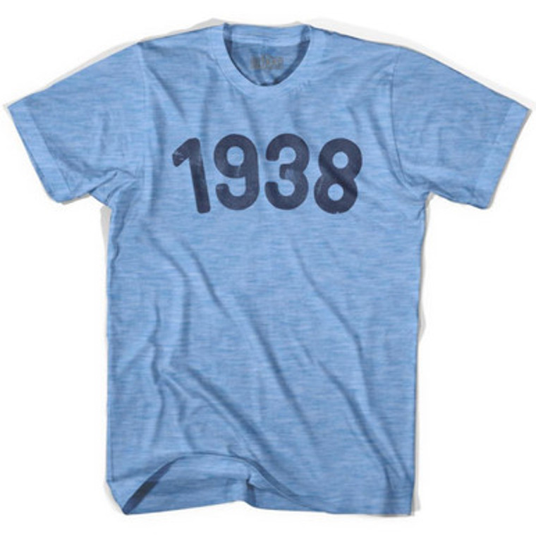 1938 Year Celebration Adult Tri-Blend T-shirt - Athletic Blue