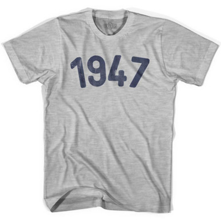 1947 Year Celebration Womens Cotton T-shirt - Grey Heather