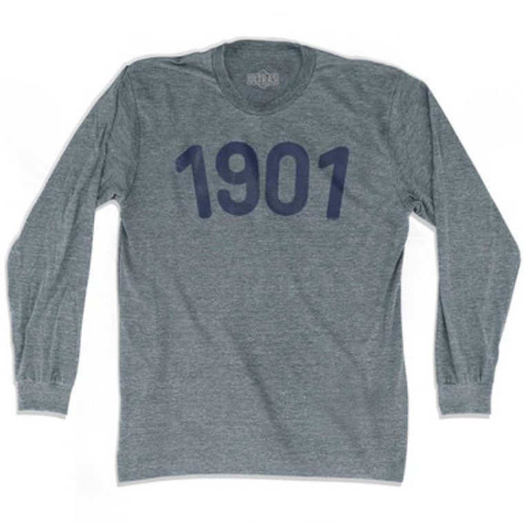 1901 Year Celebration Adult Tri-Blend Long Sleeve T-shirt - Athletic Grey