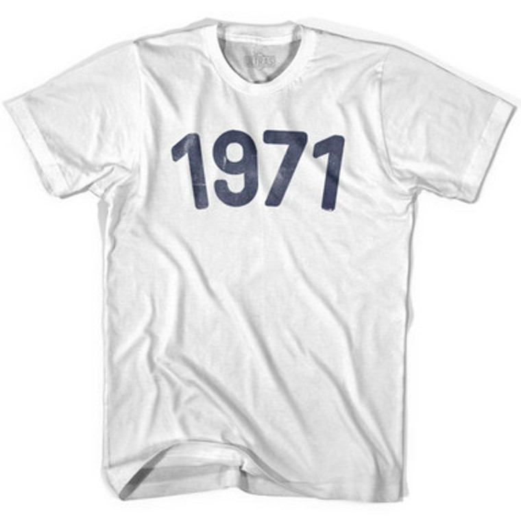1971 Year Celebration Womens Cotton T-shirt - White