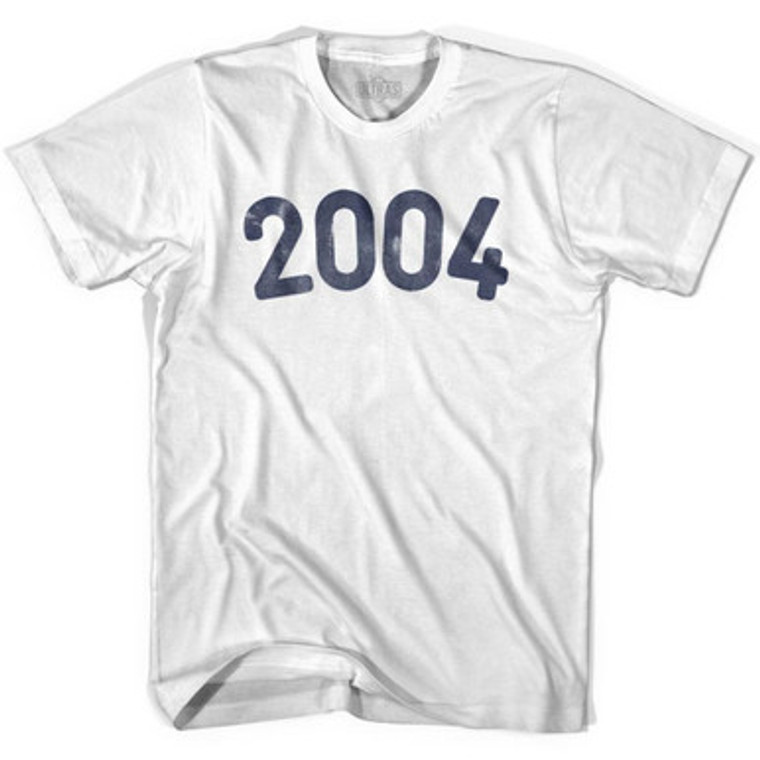 2004 Year Celebration Womens Cotton T-shirt - White