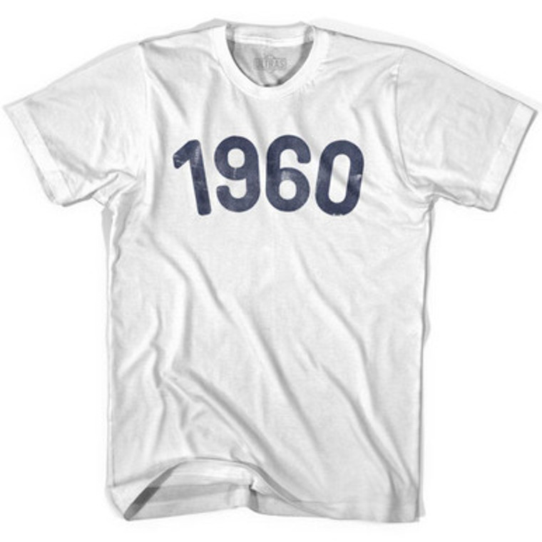 1960 Year Celebration Womens Cotton T-shirt - White