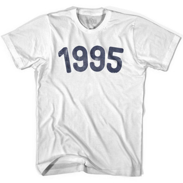 1995 Year Celebration Womens Cotton T-shirt - White