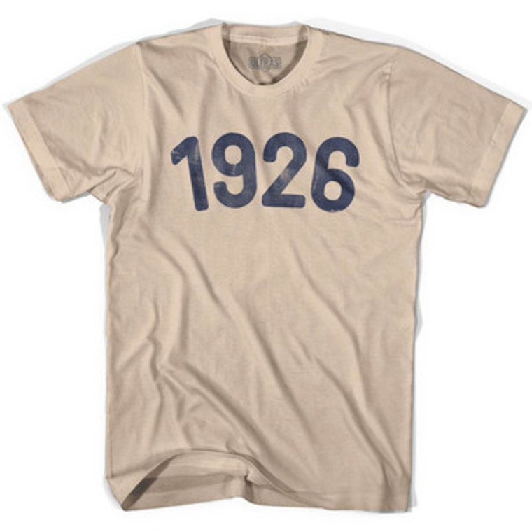 1926 Year Celebration Adult Cotton T-shirt - Creme