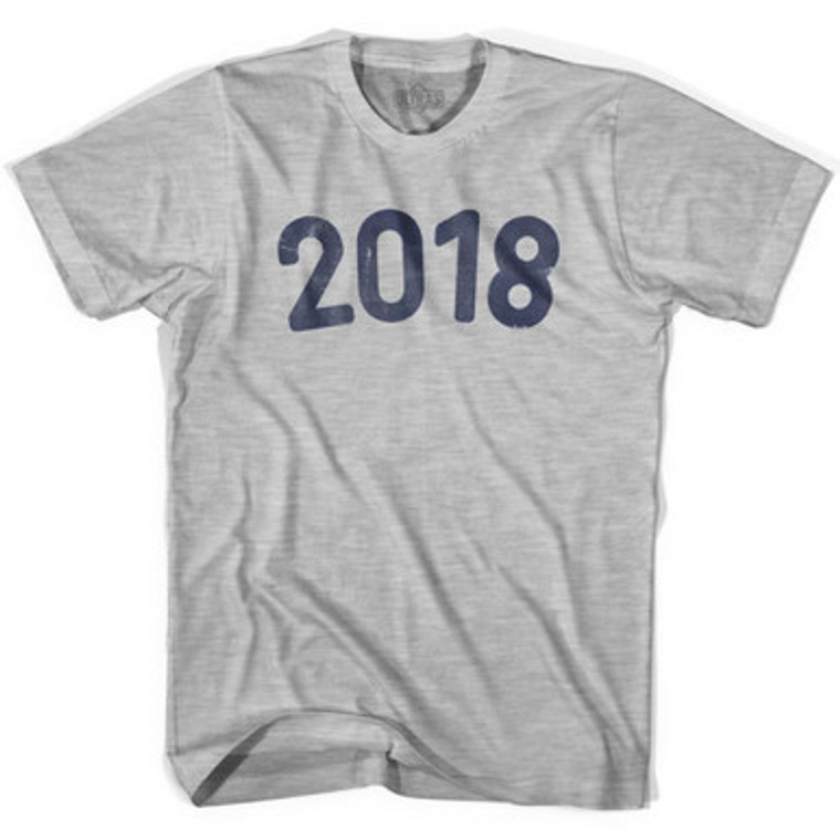 2018 Year Celebration Womens Cotton T-shirt - Grey Heather