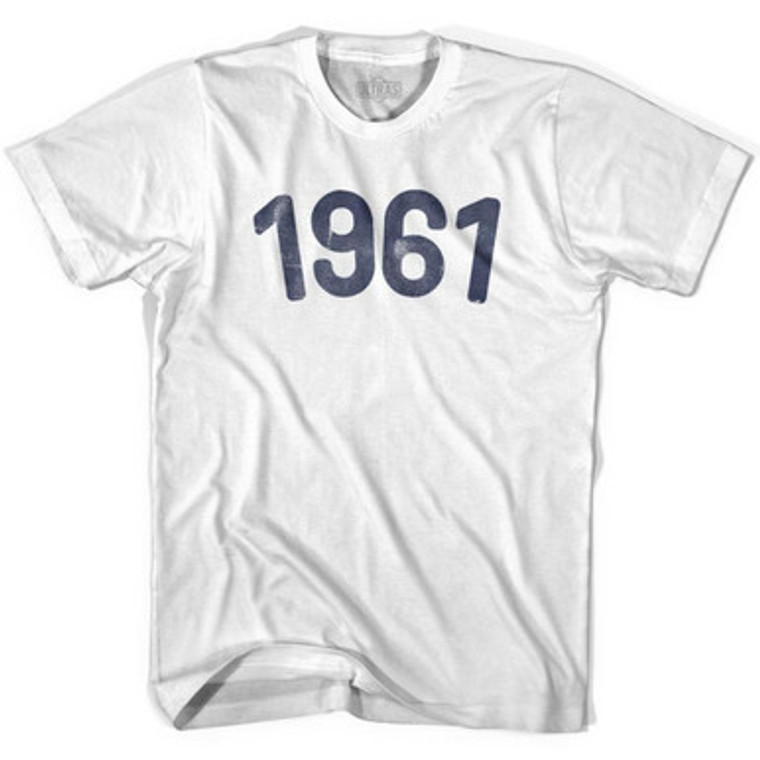 1961 Year Celebration Womens Cotton T-shirt - White