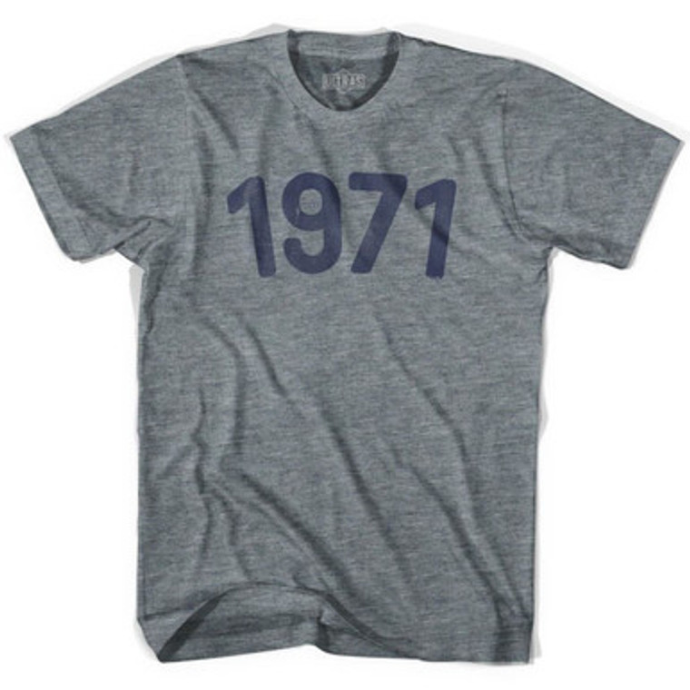 1971 Year Celebration Womens Tri-Blend T-shirt - Athletic Grey