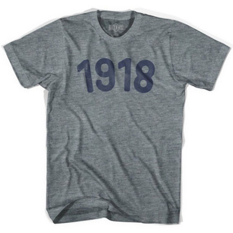 1918 Year Celebration Womens Tri-Blend T-shirt - Athletic Grey