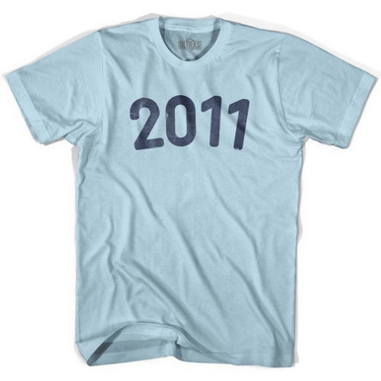 2011 Year Celebration Adult Cotton T-shirt - Light Blue