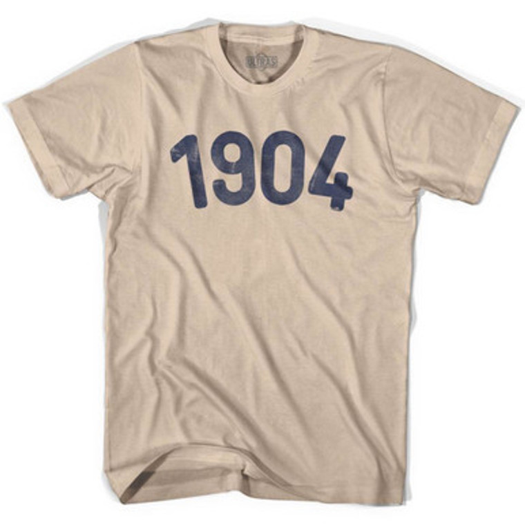 1904 Year Celebration Adult Cotton T-shirt - Creme