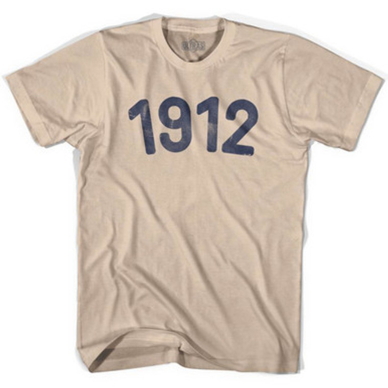 1912 Year Celebration Adult Cotton T-shirt - Creme