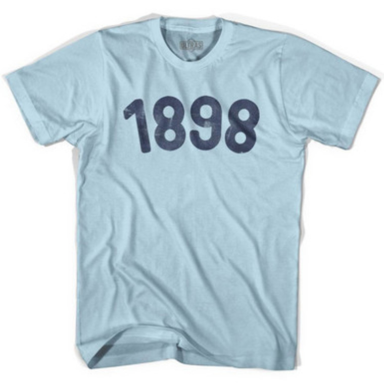 1898 Year Celebration Adult Cotton T-shirt - Light Blue