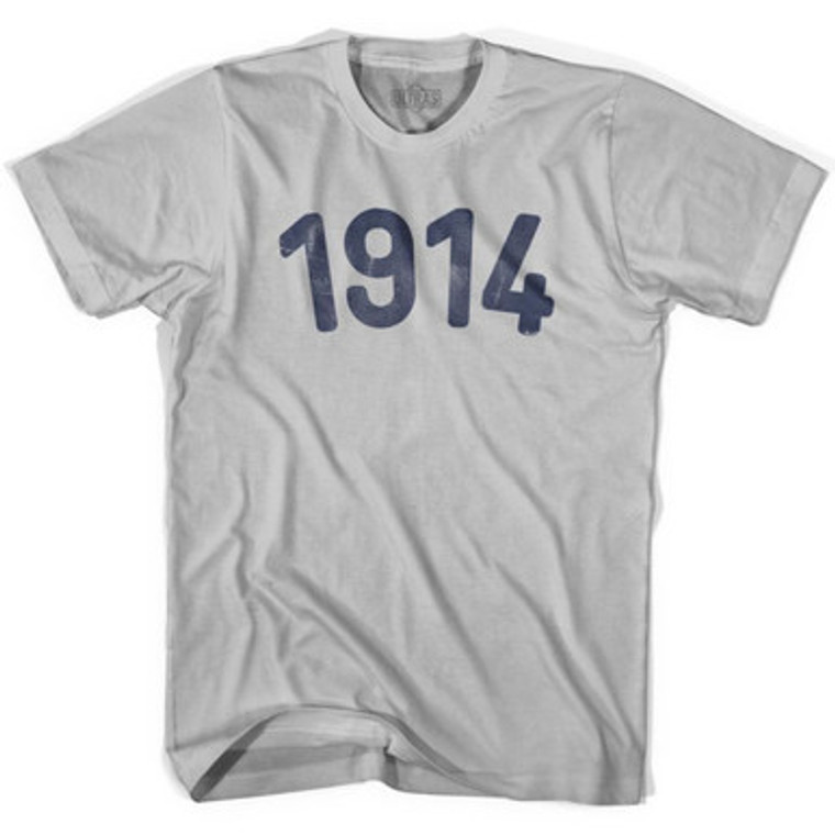 1914 Year Celebration Adult Cotton T-shirt - Cool Grey