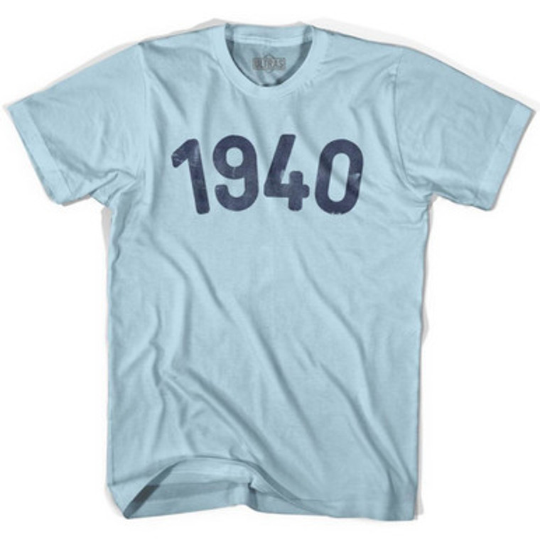 1940 Year Celebration Adult Cotton T-shirt - Light Blue