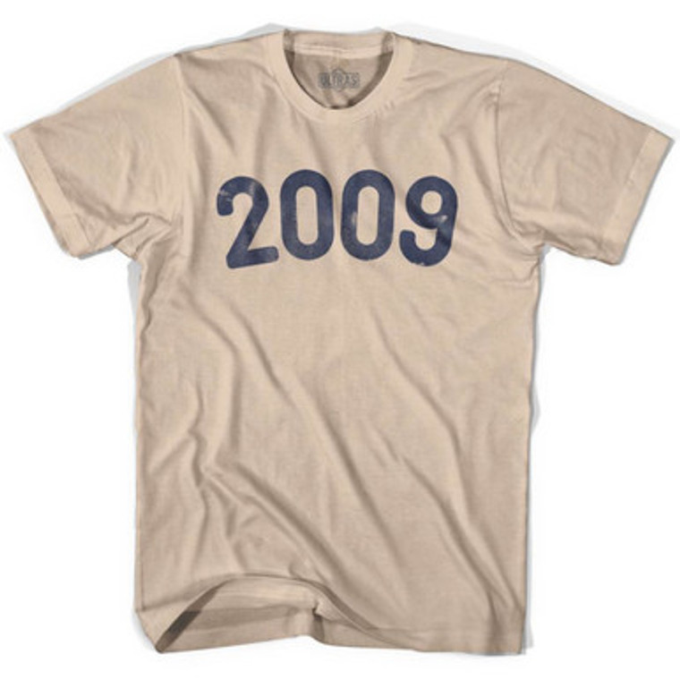 2009 Year Celebration Adult Cotton T-shirt - Creme