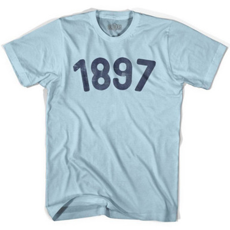 1897 Year Celebration Adult Cotton T-shirt - Light Blue