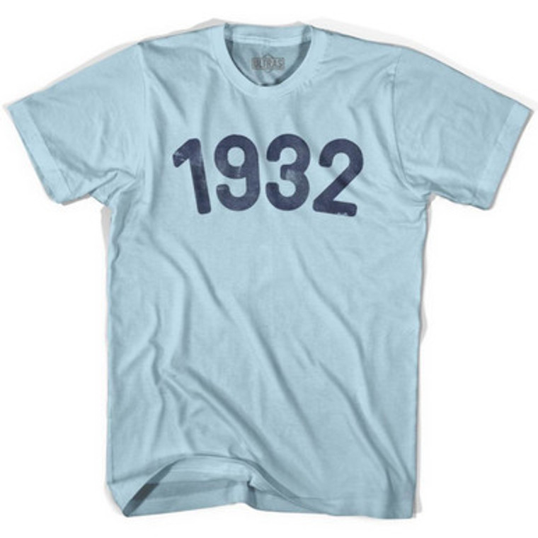 1932 Year Celebration Adult Cotton T-shirt - Light Blue