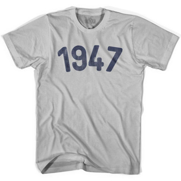 1947 Year Celebration Adult Cotton T-shirt - Cool Grey