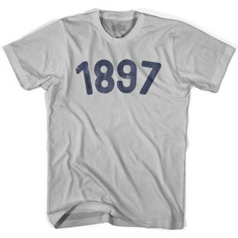 1897 Year Celebration Adult Cotton T-shirt - Cool Grey