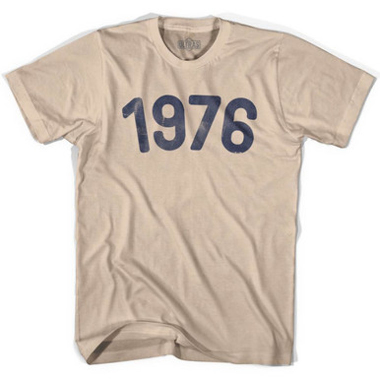 1976 Year Celebration Adult Cotton T-shirt - Creme