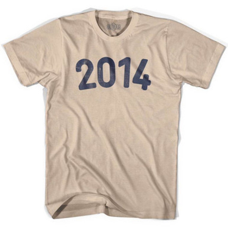 2014 Year Celebration Adult Cotton T-shirt - Creme