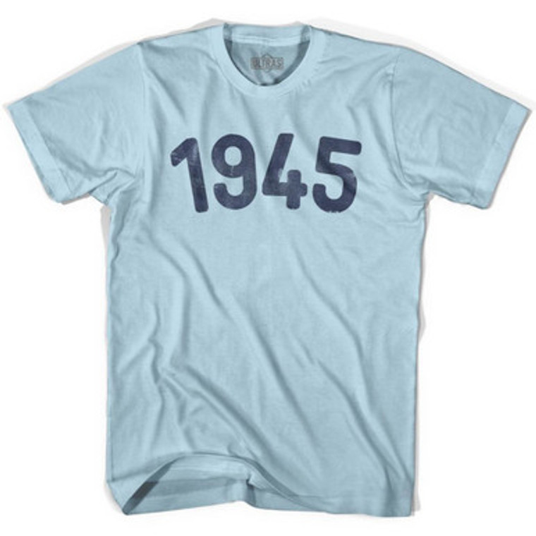 1945 Year Celebration Adult Cotton T-shirt - Light Blue