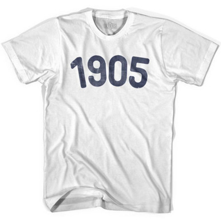 1905 Year Celebration Adult Cotton T-shirt - White