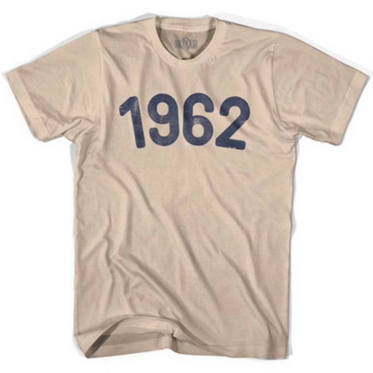 1962 Year Celebration Adult Cotton T-shirt - Creme