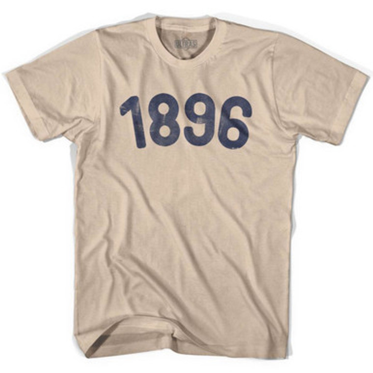 1896 Year Celebration Adult Cotton T-shirt - Creme