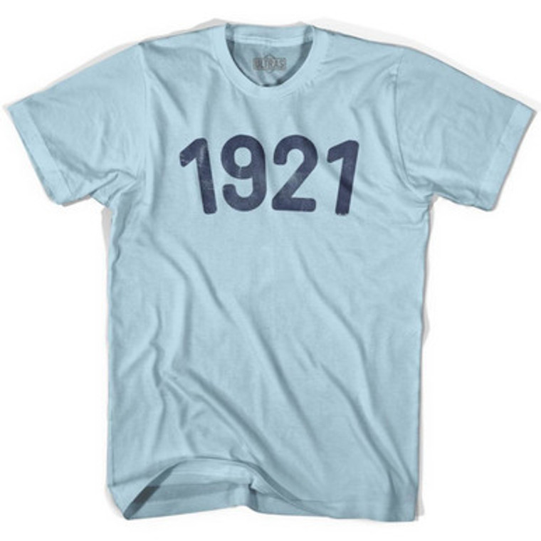 1921 Year Celebration Adult Cotton T-shirt - Light Blue