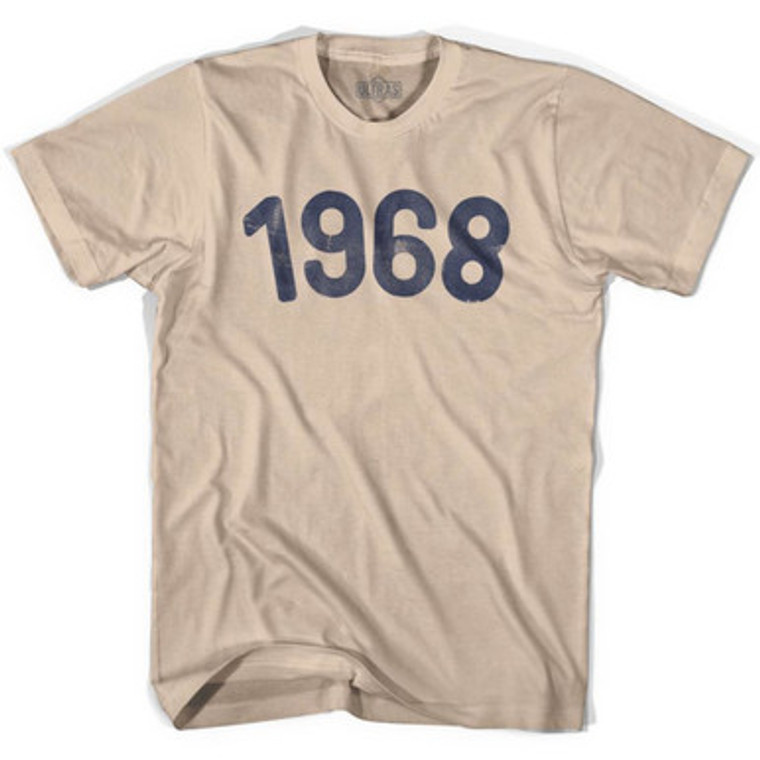1968 Year Celebration Adult Cotton T-shirt - Creme