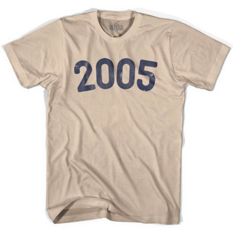 2005 Year Celebration Adult Cotton T-shirt - Creme