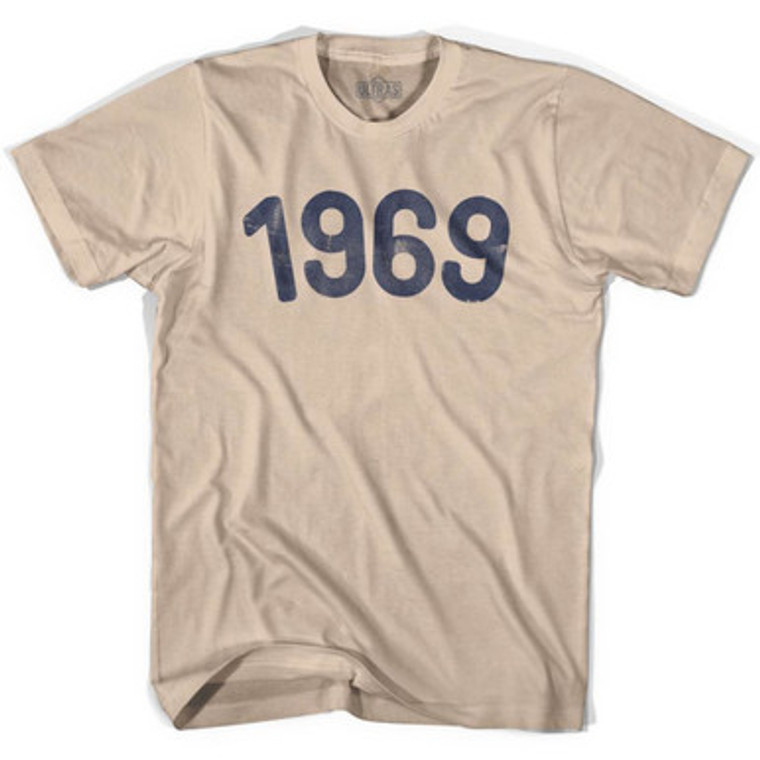 1969 Year Celebration Adult Cotton T-shirt - Creme