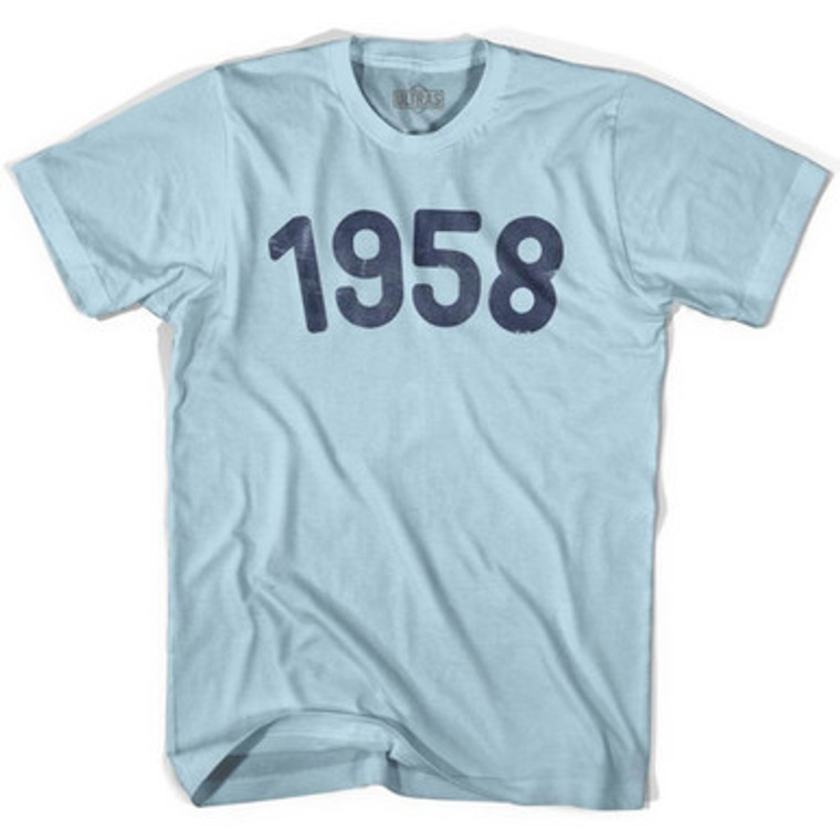 1958 Year Celebration Adult Cotton T-shirt - Light Blue