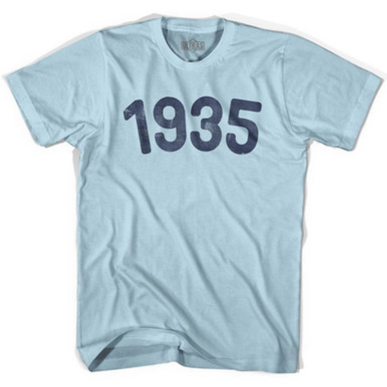 1935 Year Celebration Adult Cotton T-shirt - Light Blue